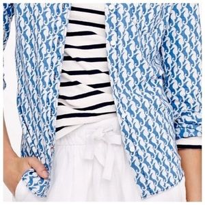 J. Crew Seahorse Print Chambray Shirt